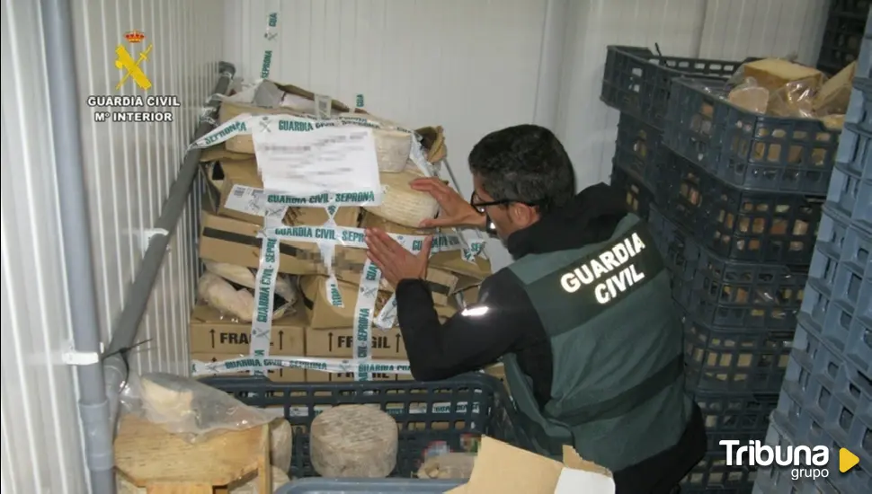 La Guardia Civil inmoviliza en Palencia 1.300 kilos de alimentos