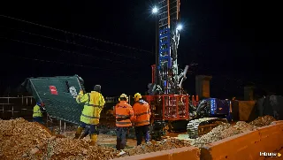 Paralizadas las obras nocturnas del AVE a Cantabria en la ciudad